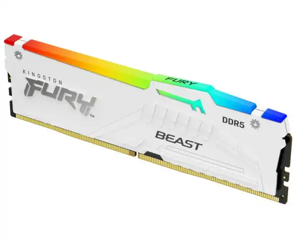 KINGSTON DIMM DDR5 64GB (2x32GB kit) 6000MTs KF560C36BWEAK2-64 FURY Beast RGB White EXPO