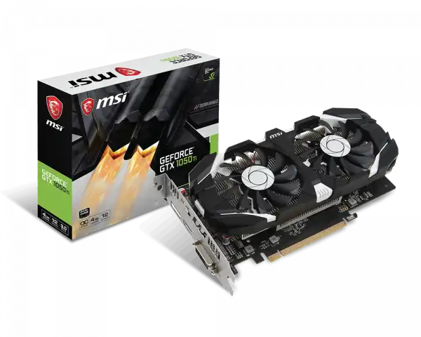 MSI GTX 1050 Ti 4GB GDDR5 OC GeForce GTX 1050 Ti 4GT OC