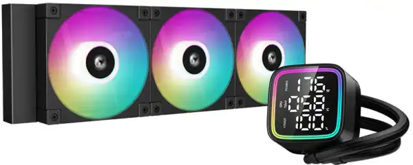 CPU Hladnjak DeepCool LD360 ARGB LCD ekran CRNO, R-LD360-BKMSN-G-1