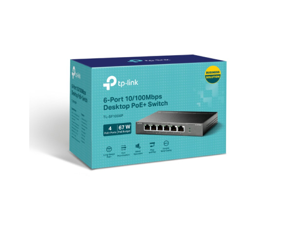 TP-LINK TL-SF1006P PoE switch 6 porta(4 poe+2)