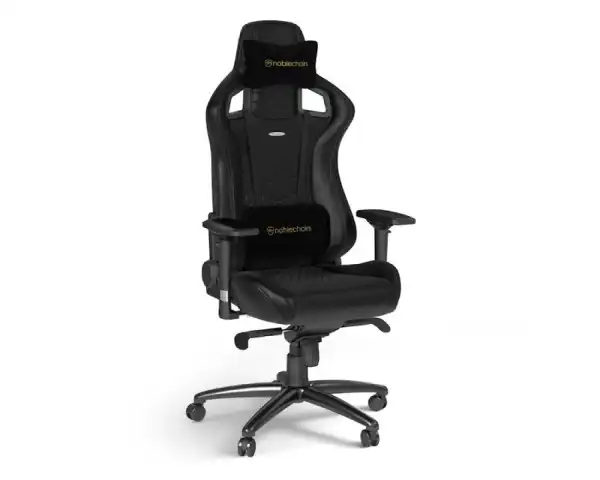 NOBLECHAIRS EPIC Real Leather Gaming stolica crna