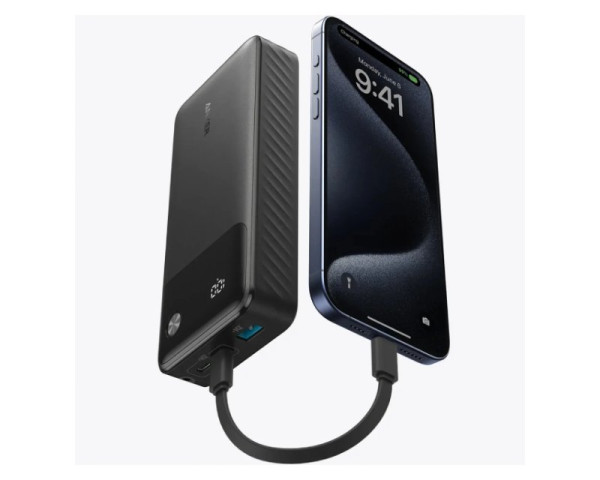 ANKER 20000mAh, 30W, Power Bank crni