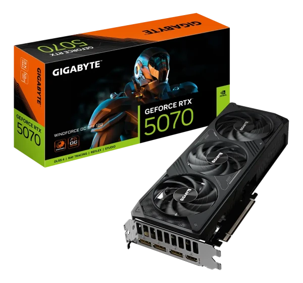 Graficka karta Gigabyte GeForce RTX 5070 Windforce OC  GDDR7 12GB 192bit 3xDPHDMI