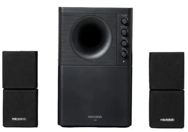 Microlab X2BT Aktivni drveni zvucnici 2.1 sistem 46W RMS (20W+2*13W) 3,5mm, BLuetooth