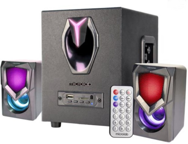 Microlab G101BT Aktivni zvucnici 2.1 11W (5W,2x3W) 3,5mm, SD, USB, FM, Bluetooth, daljinski, LED