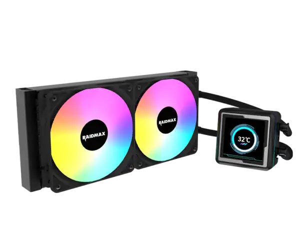CPU hladnjak Raidmax INFINITAS LM240 ARGB LCD 2.73'' Black, LM240BK