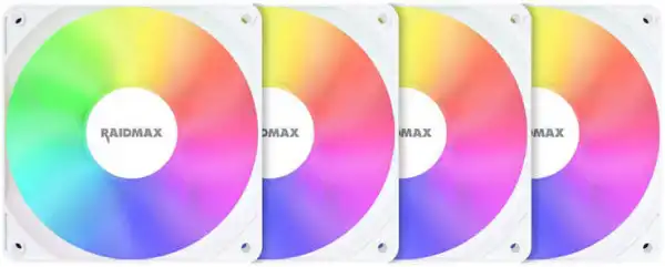 Ventilator 4x 120mm kit Raidmax Infinity X-Air White ARGB , NV-X120FWDC4