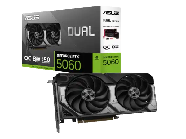 Graficka karta ASUS DUAL RTX 5060 NVD8GBGDDR7128bitcrna' ( 'DUAL-RTX5060-O8G' ) 