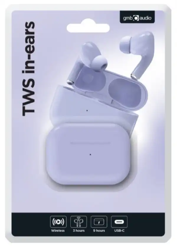 TWS-03-V Gembird bluetooth V5.0 slusalice, TWS, violet