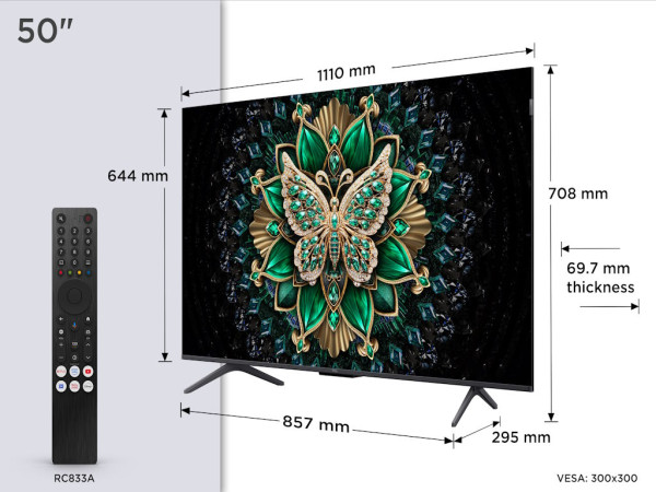 Televizor TCL 50C6KMiniLED-QLED50''4K UHD144HzGoogle TVcrna' ( '50C6K' ) 