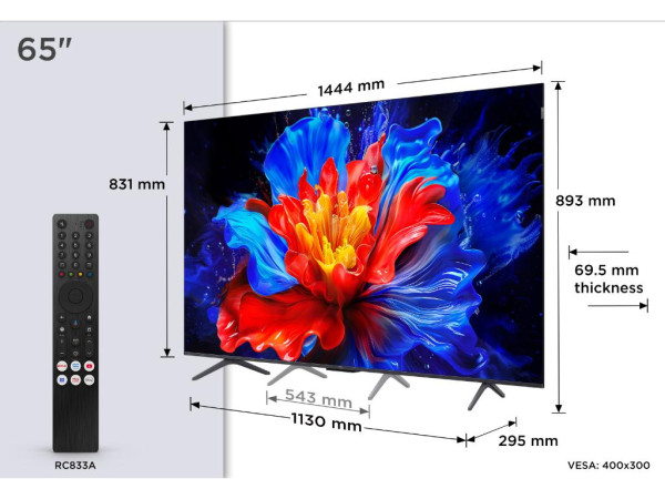 Televizor TCL 65P8KQLED65''4K UHD144HzGoogle TVcrna' ( '65P8K' ) 