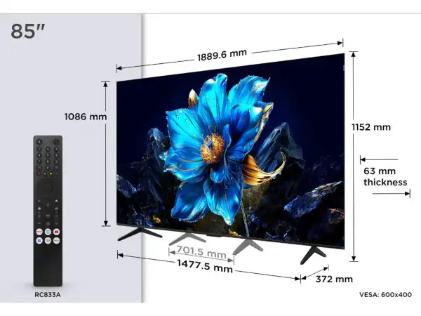 Televizor TCL 85P7KQLED85''4K UHD60HzGoogle TVcrna' ( '85P7K' ) 