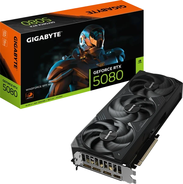 VGA Gigabyte RTX 5080 16GB Windforce SFF, GV-N5080WF3-16GD