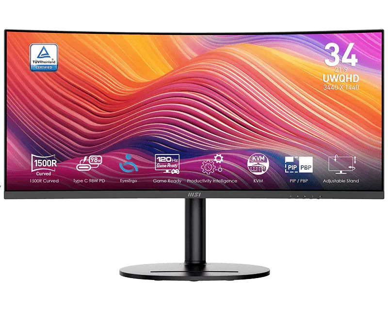MSI 34 inča MODERN MD342CQP UWQHD 3440x1440 120Hz FreeSync Premium zakrivljeni monitor