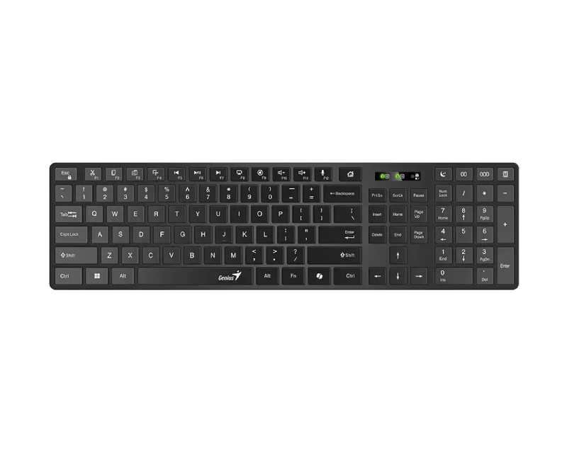 GENIUS SlimStar 7250BT, AI, crna US wireless tastatura