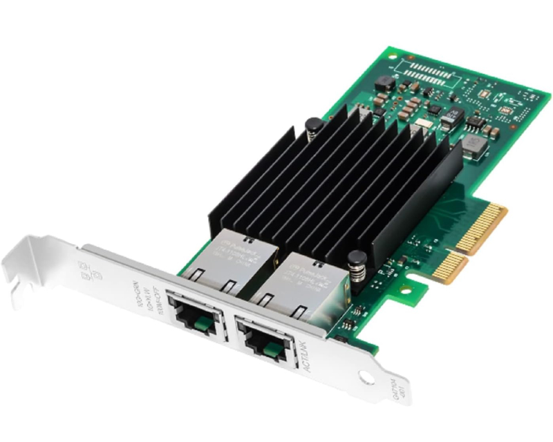 E-GREEN PCI-Express x4 kontroler na 2-porta 10 Gigabit Ethernet (Intel x 550)