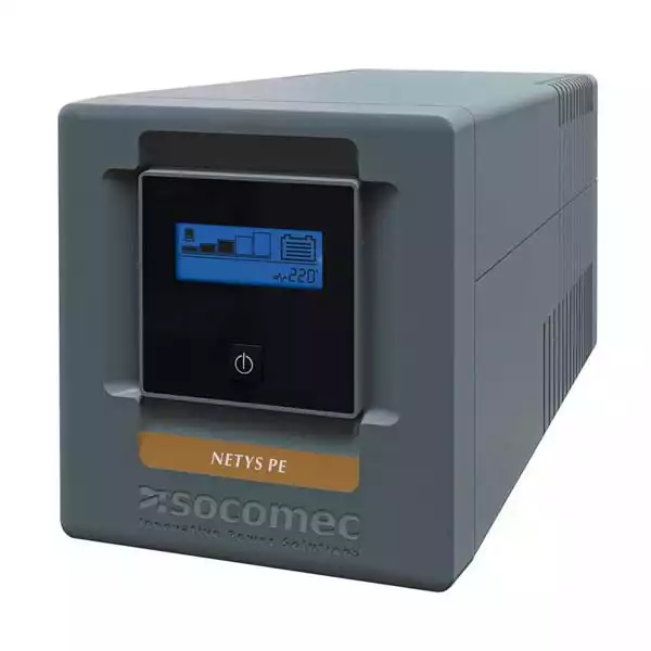 UPS Socomec NeTYS PE 1000VA/600W 230V 50/60Hz AVR,  Step wave, LCD displej, RJ45, 1xUSB