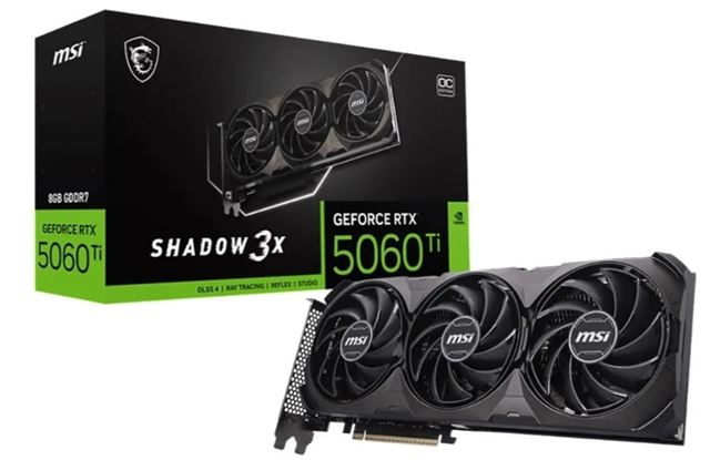 VGA MSI RTX 5060 Ti 8G SHADOW 3X OC