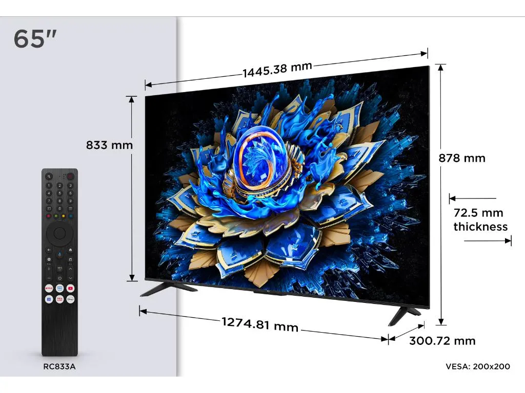 Televizor TCL 65T69CQLED65''4K UHD60HzGoogle TVcrna' ( '65T69C' ) 