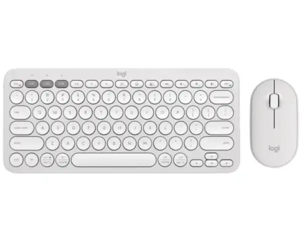 LOGITECH Pebble2 Wireless Combo US tastatura + miš bela
