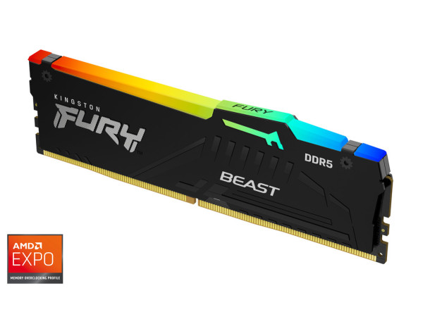 Memorija KINGSTON 16GBDIMMDDR55600MHzCL36FURY Beast RGB EXPO' ( 'KF556C36BBEA-16' ) 